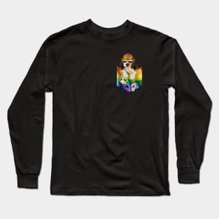 Beagle In Pocket LGBT Pride Flag For Dog Lovers Long Sleeve T-Shirt